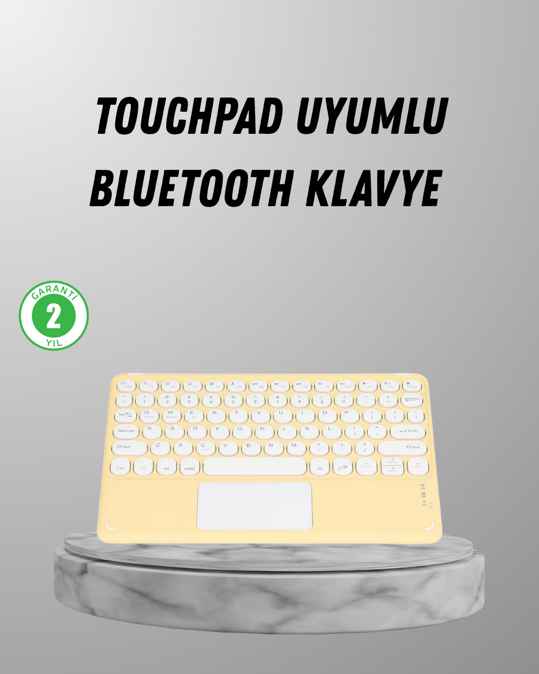 Bluetooth Klavye – Kablosuz Sessiz Tuşlu Android iOS Windows Uyumlu Kompakt Taşınabilir Tasarım