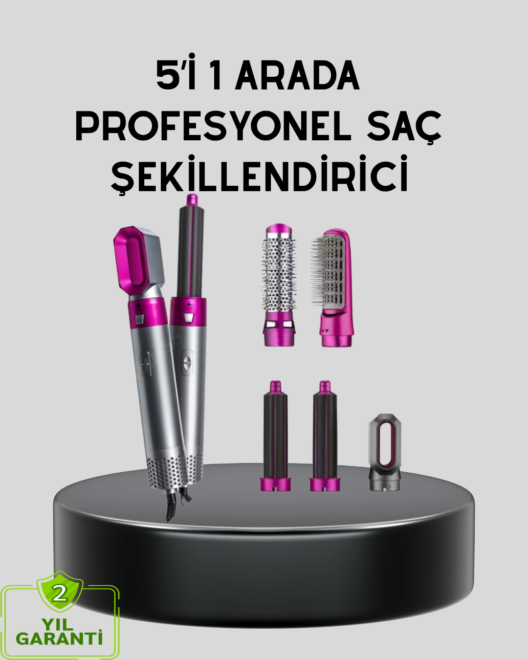 5’i 1 Arada Saç Şekillendirme Makinesi Hızlı Kuruma ve Kuaför Kalitesinde Sonuç