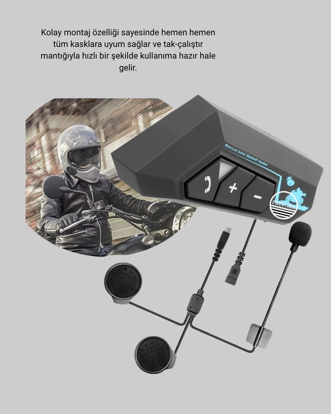 Sürüş sırasında güvenliği elden bırakmadan teknolojiden faydalanmak isteyenler için tasarlanan BT22 Kask Bluetooth Kulaklık 5.0