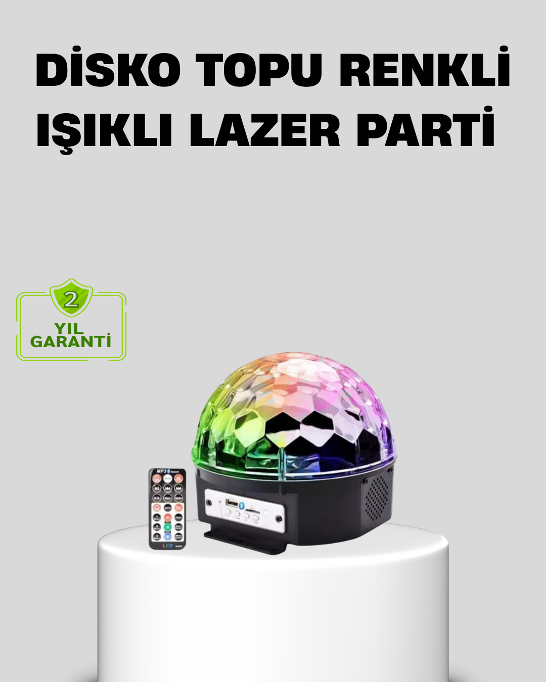 Ritim Hassasiyetli Bluetooth Hoparlörlü Disko Işığı Döner LED Efektli