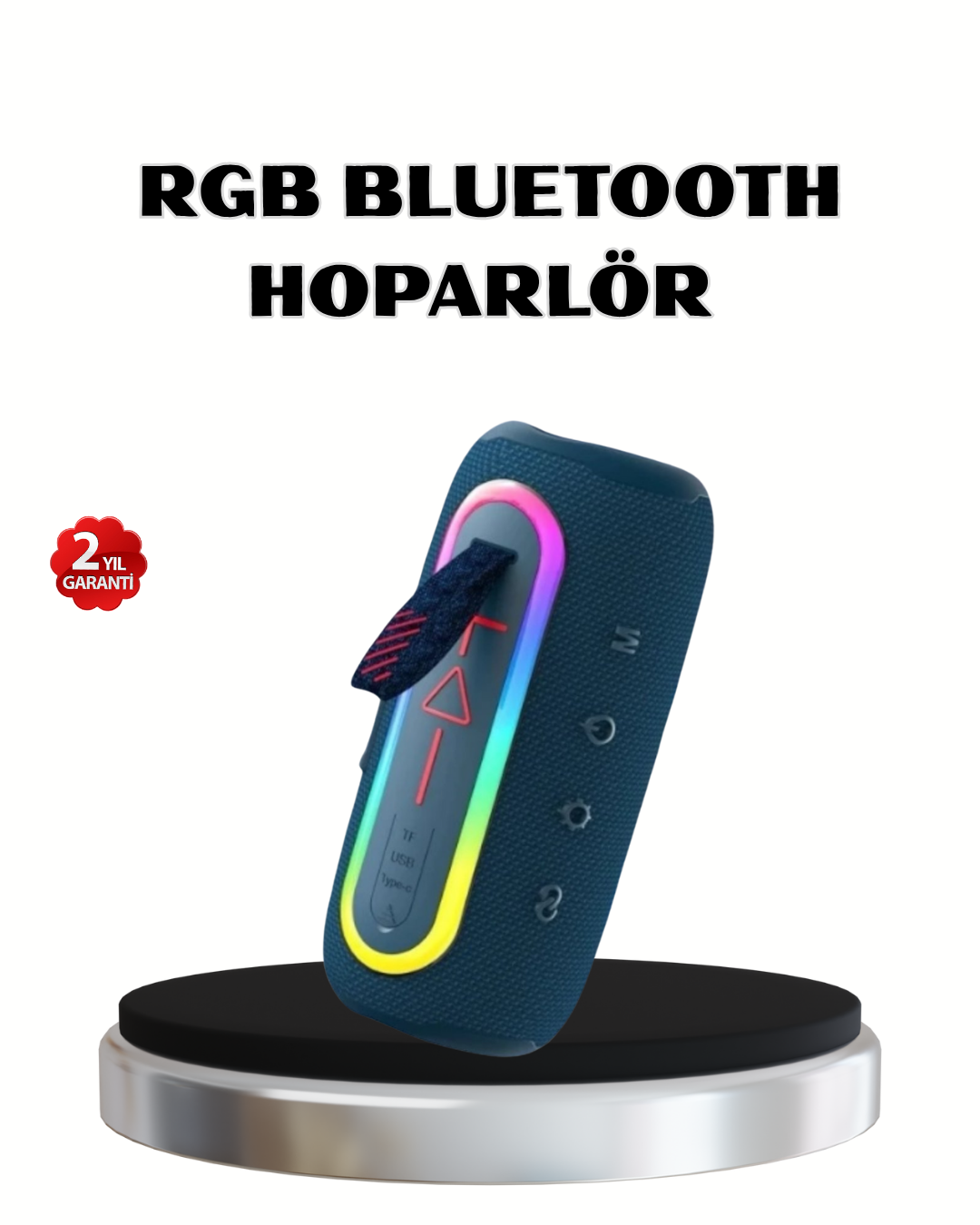 Mini Mavi Bluetooth Hoparlör Şık Görünüm ve Taşınabilir Güçlü Ses