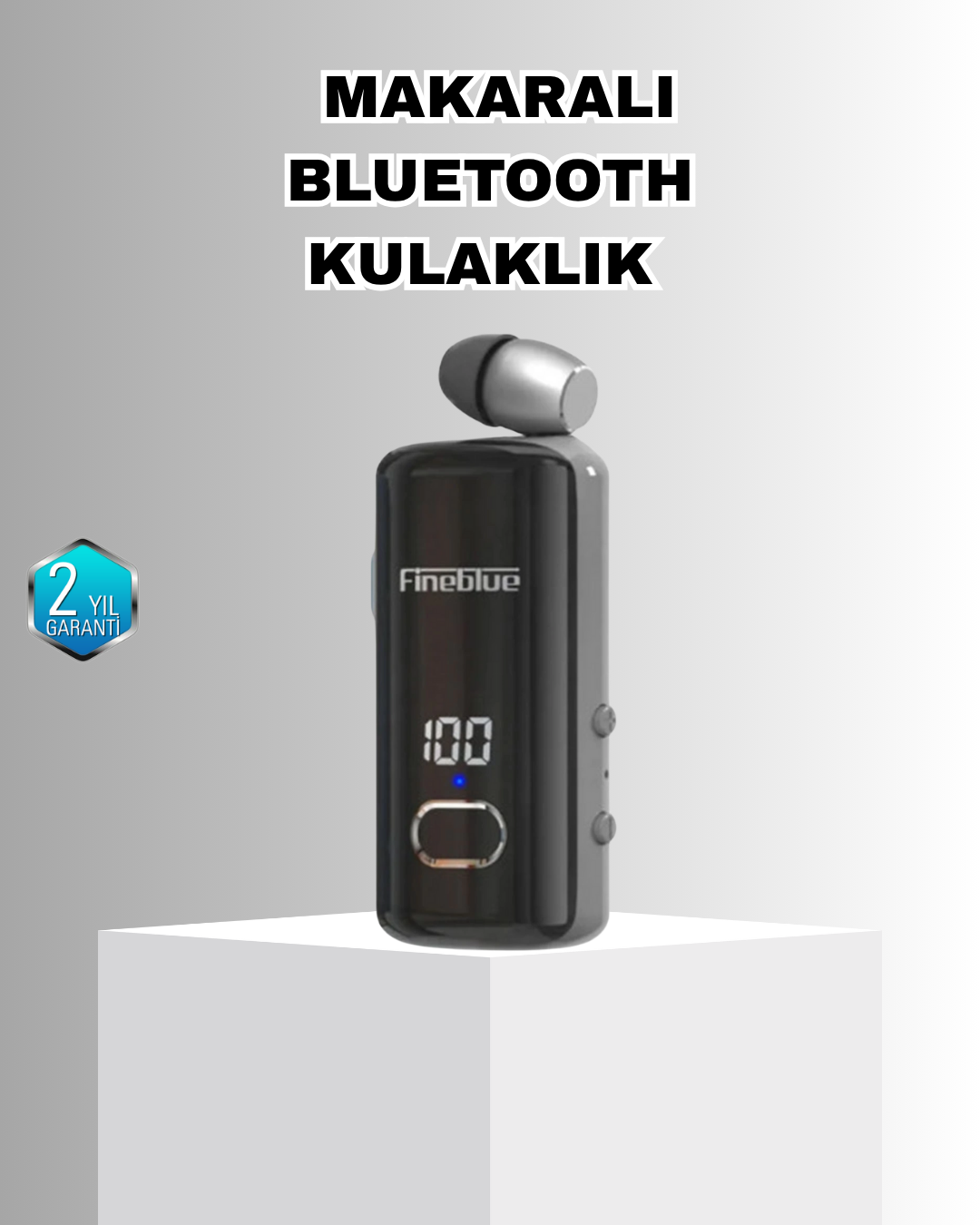 Bluetooth 5.3 Kablosuz Kulaklık Geri Çekilebilir Kablolu ve Ekranlı