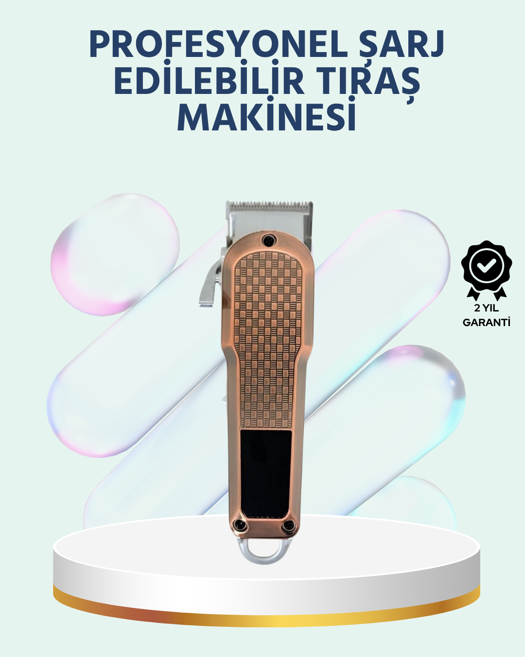 Şarjlı Saç Kesme Makinesi – Type-C Girişli LCD Ekranlı ve Sessiz Motor