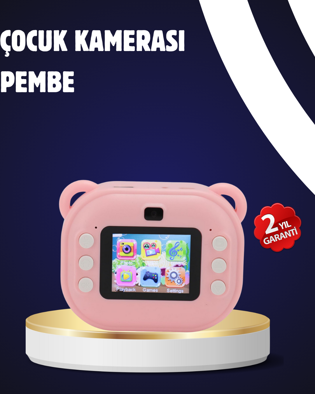 Termal Baskılı Şipşak Kamera – 1080P HD 24MP Çift Lensli ve Müzik Oynatıcılı