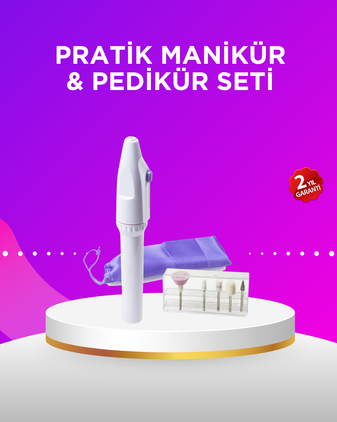 Elektrikli Manikür ve Pedikür Matkap Seti – Ayarlanabilir Hız Ergonomik ve Sessiz