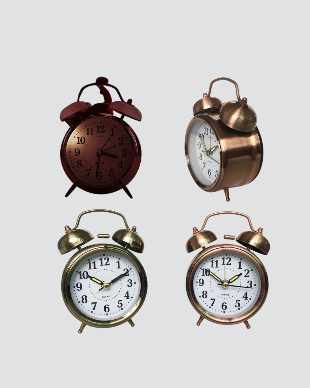 Geçmişin zarafetini günümüze taşıyan Büyük Boy Bronz Metal Masa Saati