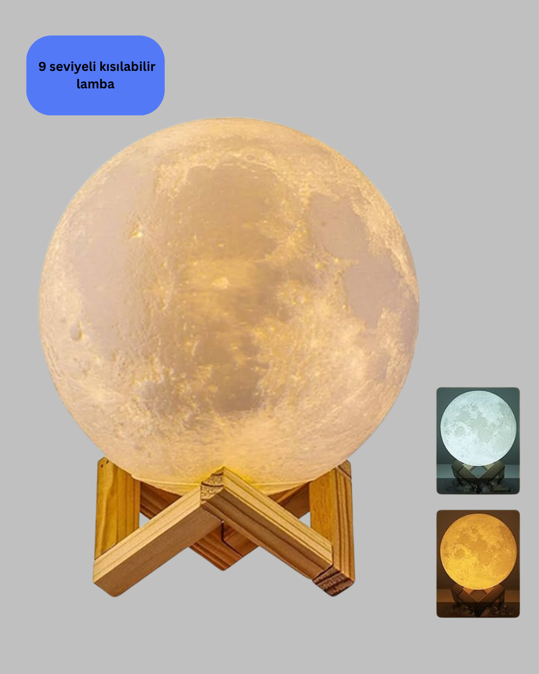 gerçek ay yüzeyinden esinlenilerek tasarlanmış hiper gerçekçi yüzeyiyle hem dekoratif hem de fonksiyonel bir aydınlatma çözümüdür. NASA verilerine dayalı 3D baskı teknolojisi