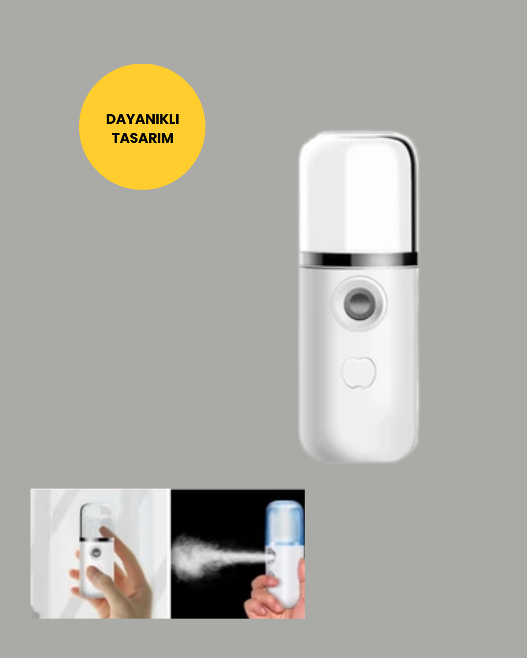 Bu modern tasarımlı taşınabilir buhar nemlendirici