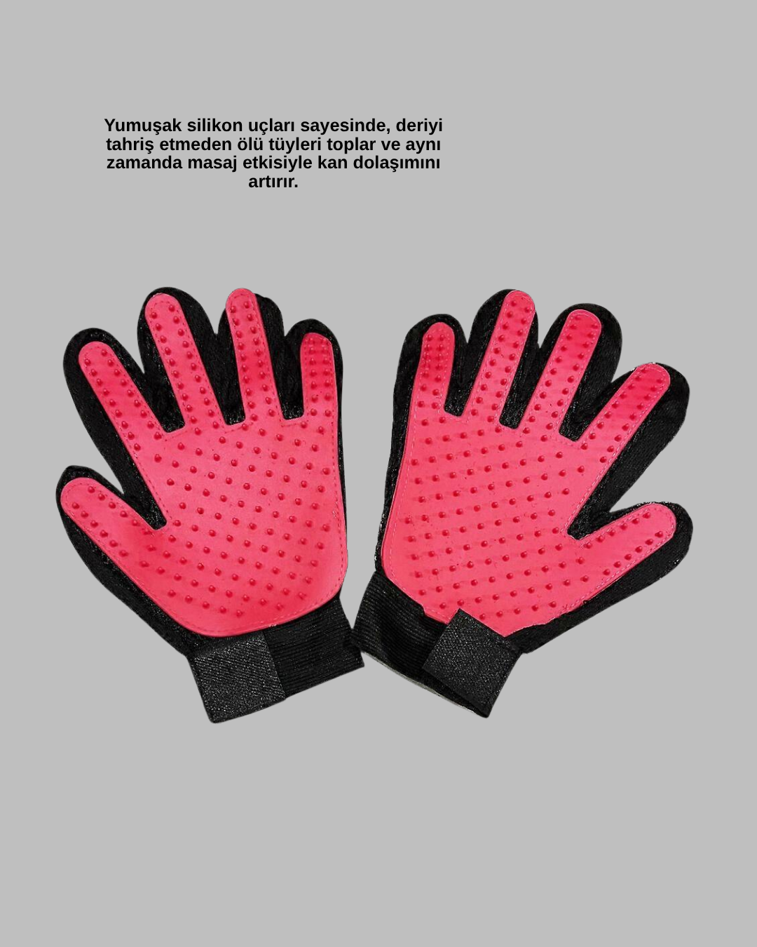 cilt dostu silikon uçları sayesinde ölü tüyleri toplarken aynı zamanda dostunuza nazik bir masaj yapar.Kısa