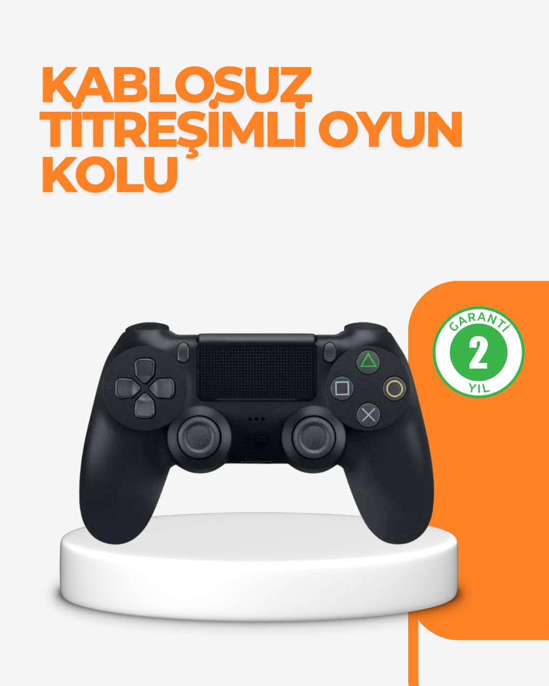 PS4 Uyumlu Kablosuz Oyun Kolu – Titreşimli Şarjlı ve Ergonomik