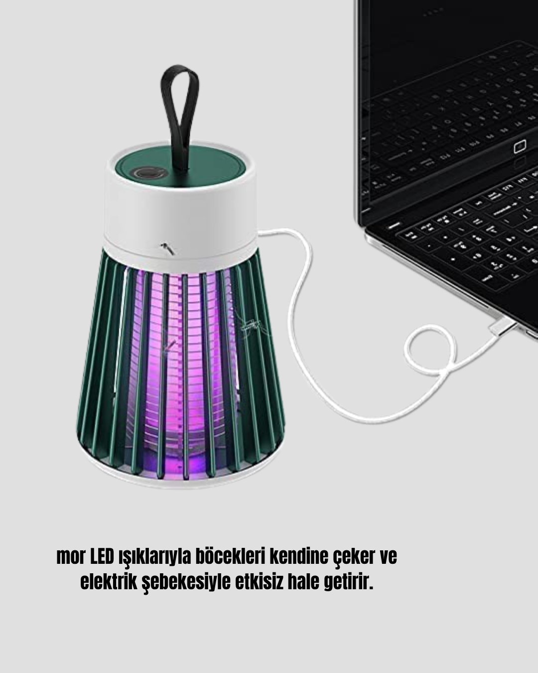 sessiz ve güvenli yolu! Bu 2000 mAh şarjlı sivrisinek kovucu lamba