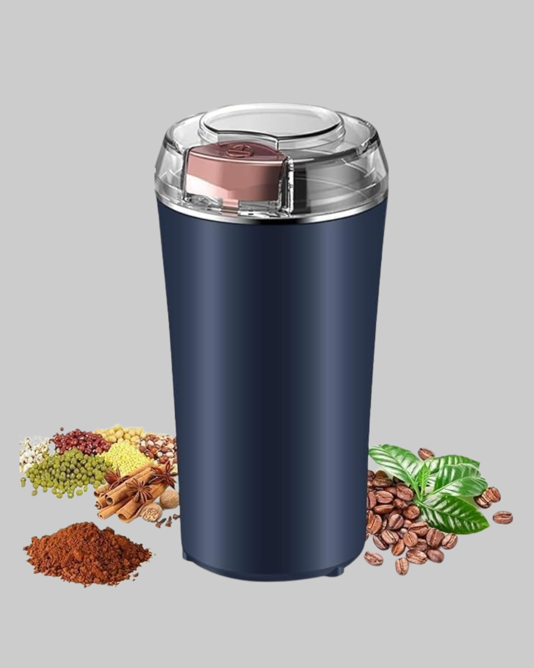 Paslanmaz çelik gövdesiyle dikkat çeken bu otomatik kahve ve baharat öğütücü