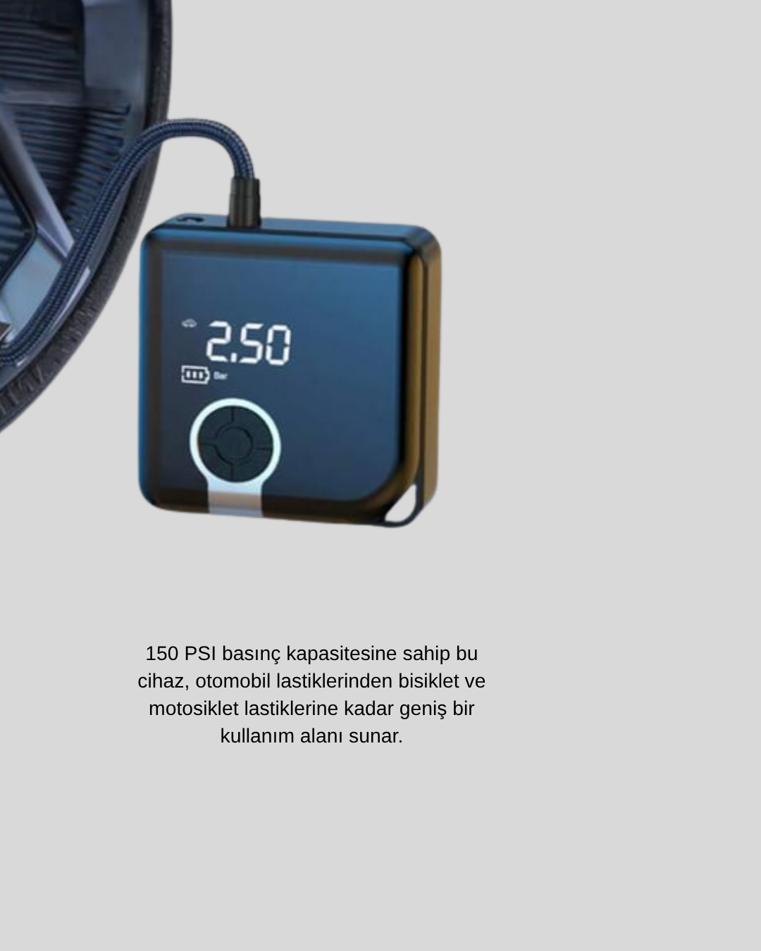 150 PSI yüksek basınç gücüne sahip Taşınabilir Akıllı Hava Kompresörü