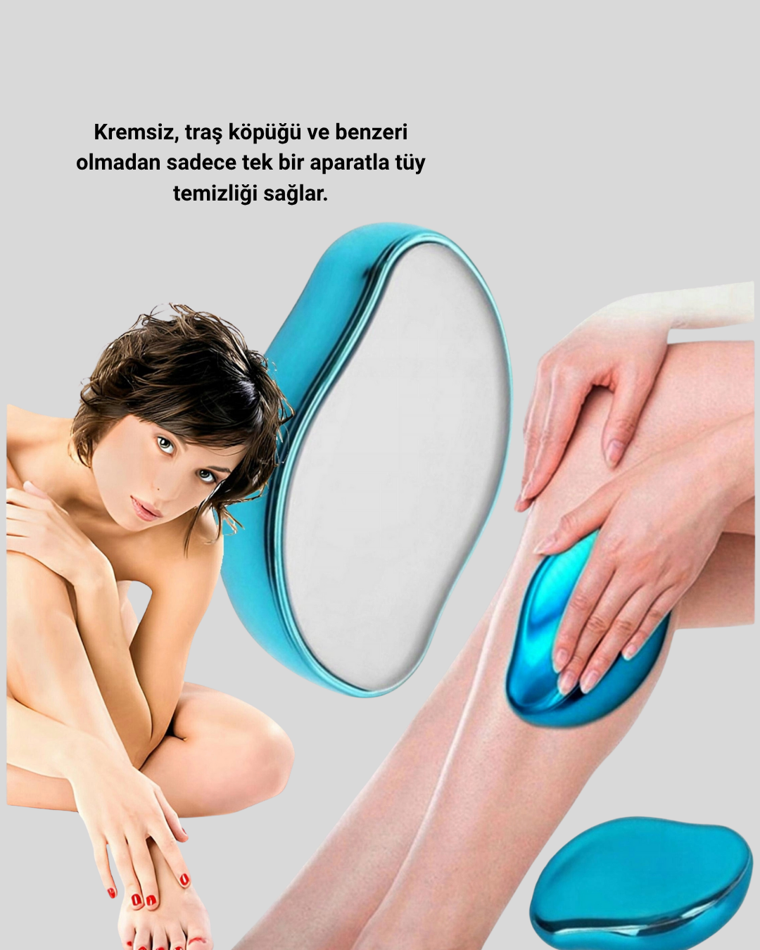 cilt üzerinde nazik ve etkili tüy temizliği sağlayan tamamen mekanik bir bakım aparatıdır. Kimyasal kullanmadan