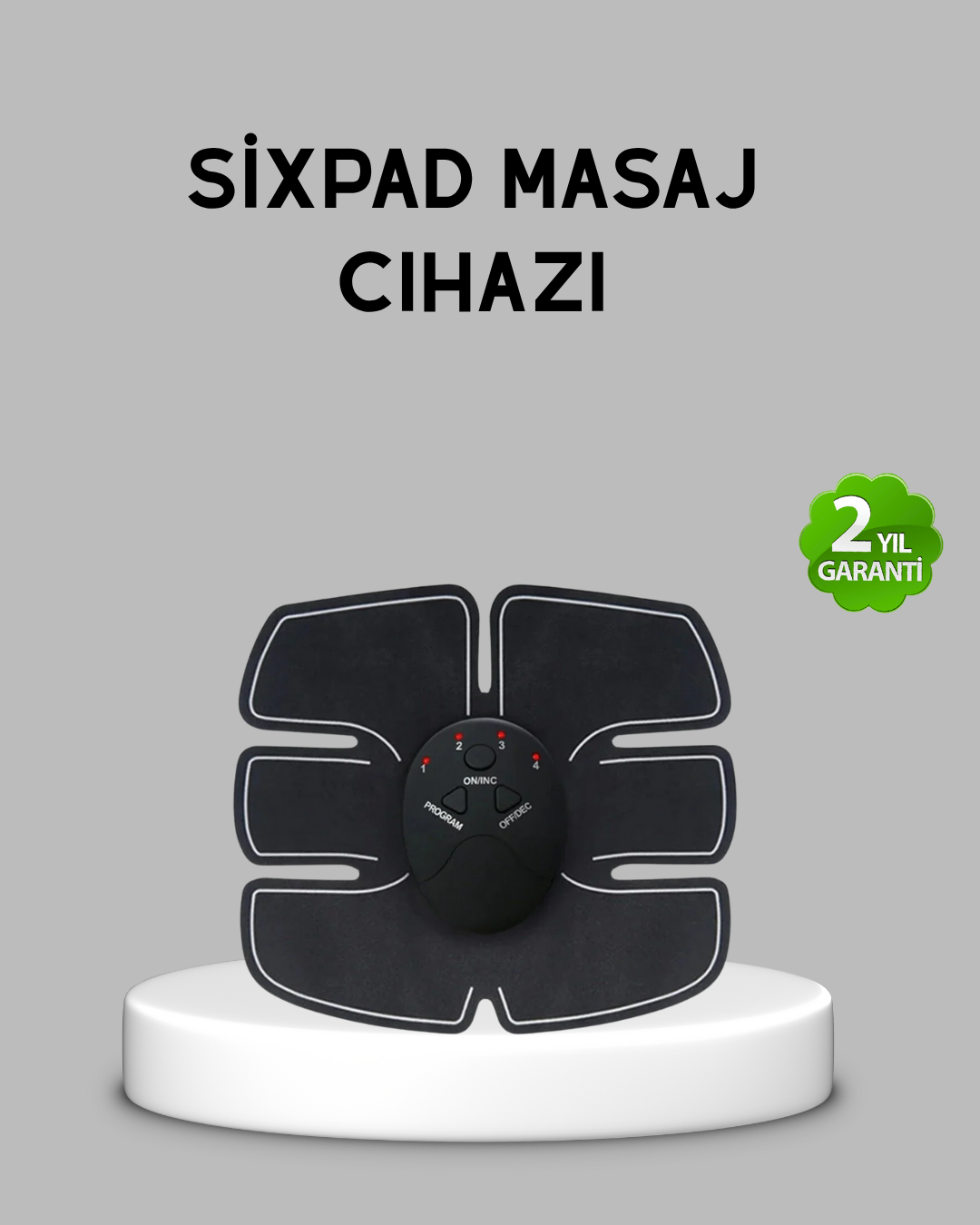 EMS Göbek ve Kol Kas Uyarıcı Cihaz 6 Modlu Elektronik Vücut Şekillendirici