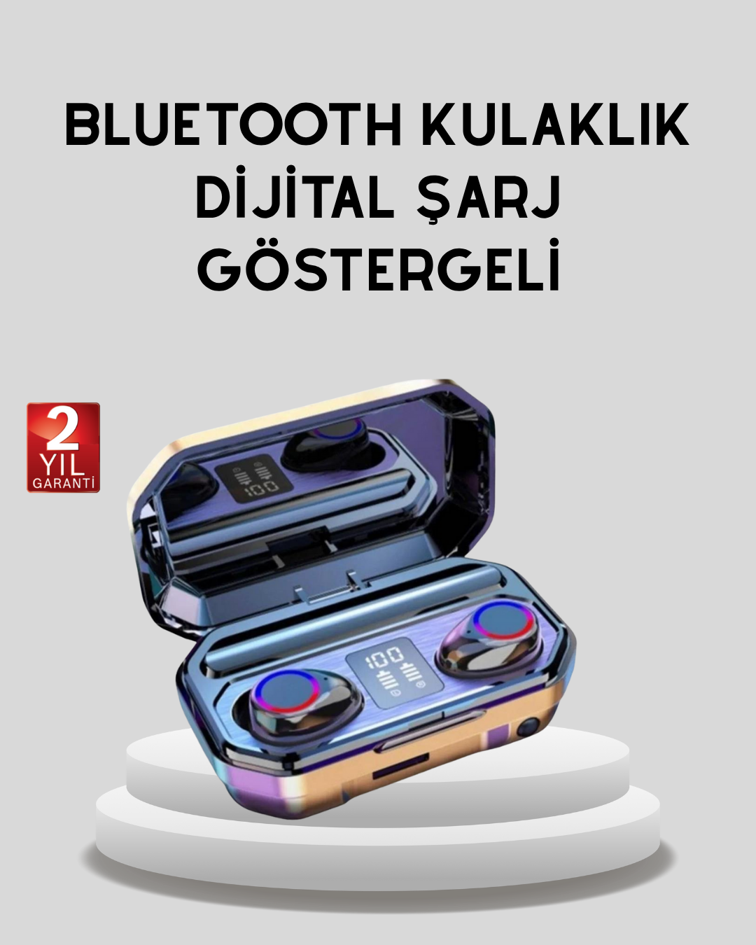 Bluetooth Kablosuz Kulaklık 4 Saat Kullanım Şarj Kutulu Düşük Enerji Tüketimli
