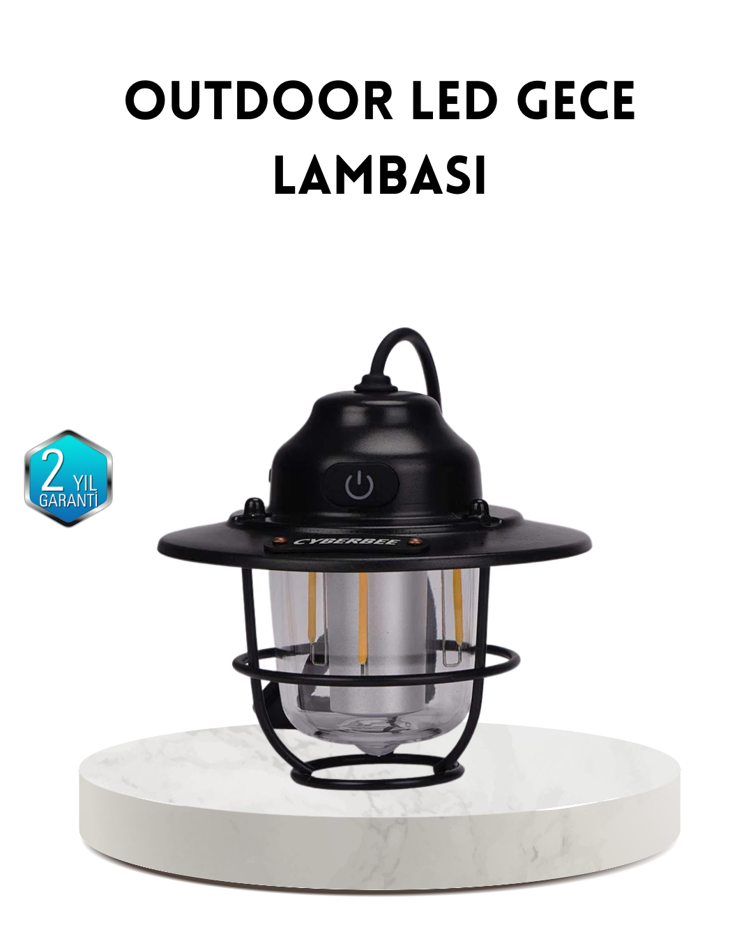Outdoor Retro Kamp Işığı Uzun Ömürlü Pil Taşınabilir Suya Dayanıklı