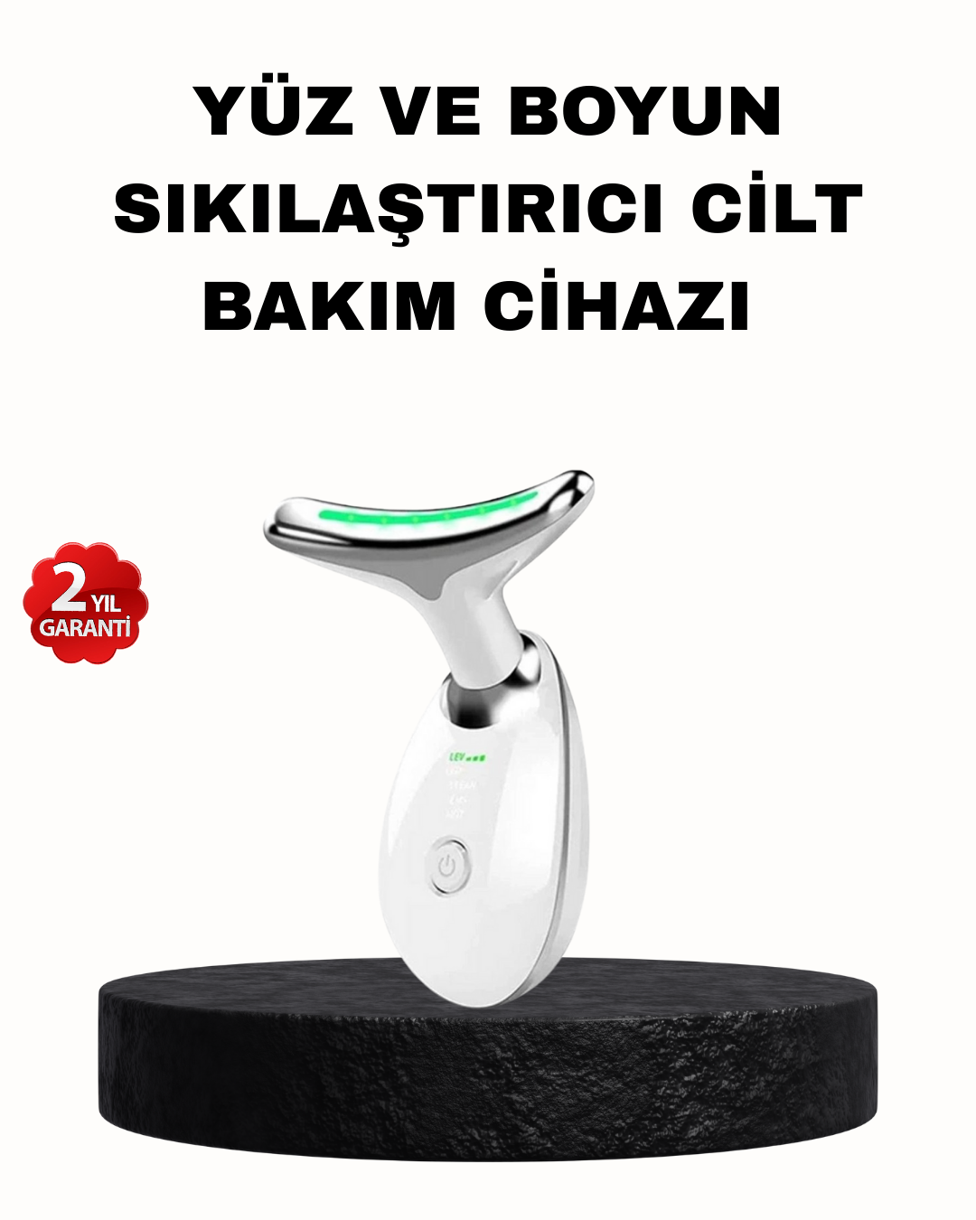EMS Mikro Akım Yüz ve Boyun Sıkılaştırıcı Cihaz 7000 VPM Titreşim Isı Terapili