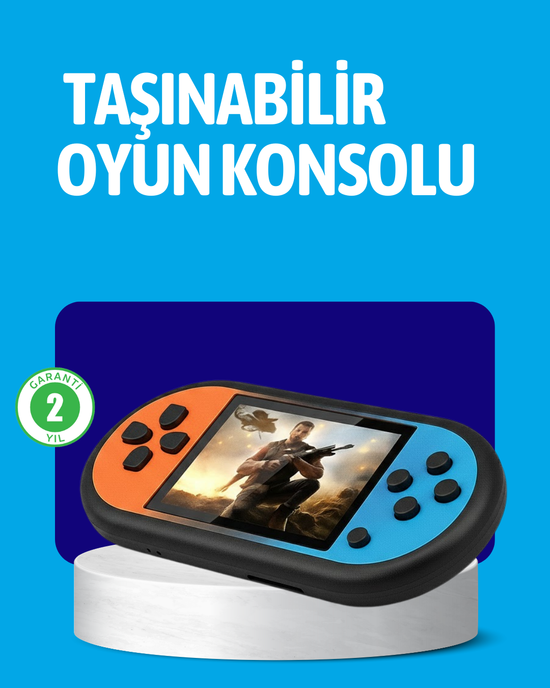 Retro 520 Oyunlu Taşınabilir Konsol HD Ekran USB Şarjlı