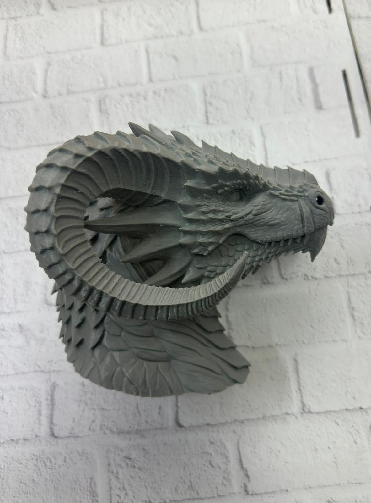 Dekoratif Ejderha Heykeli Özel Tasarım Mitolojik Figür 22x17 cm