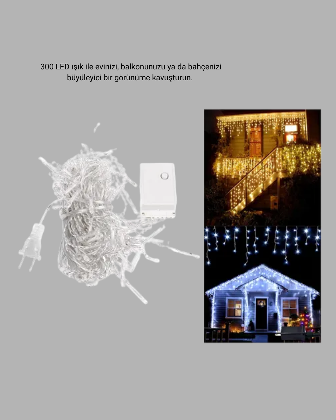 3x3 metre perde LED ışık