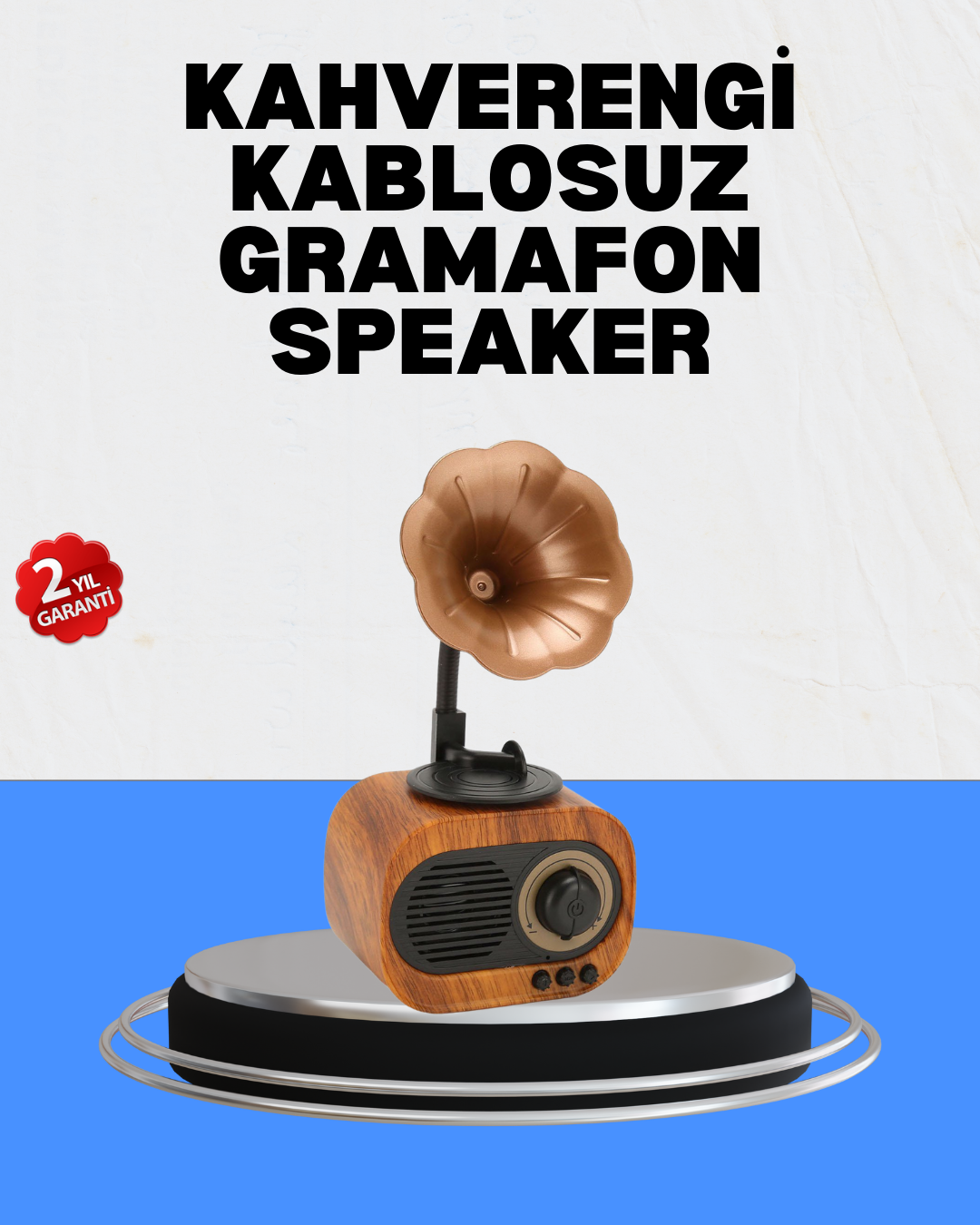 Şarjlı Mini Retro Radyo Bluetooth Hoparlör Çoklu Bağlantı Seçenekli