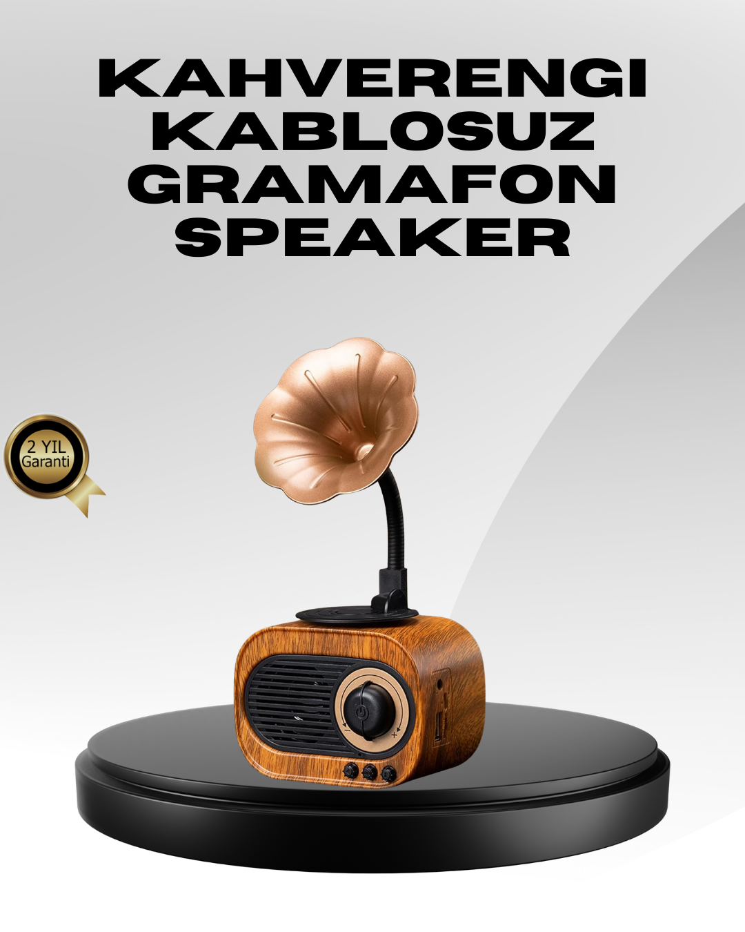 Kablosuz Retro Radyo Hoparlör 5W Güçlü Ses USB Hafıza Kart Destekli