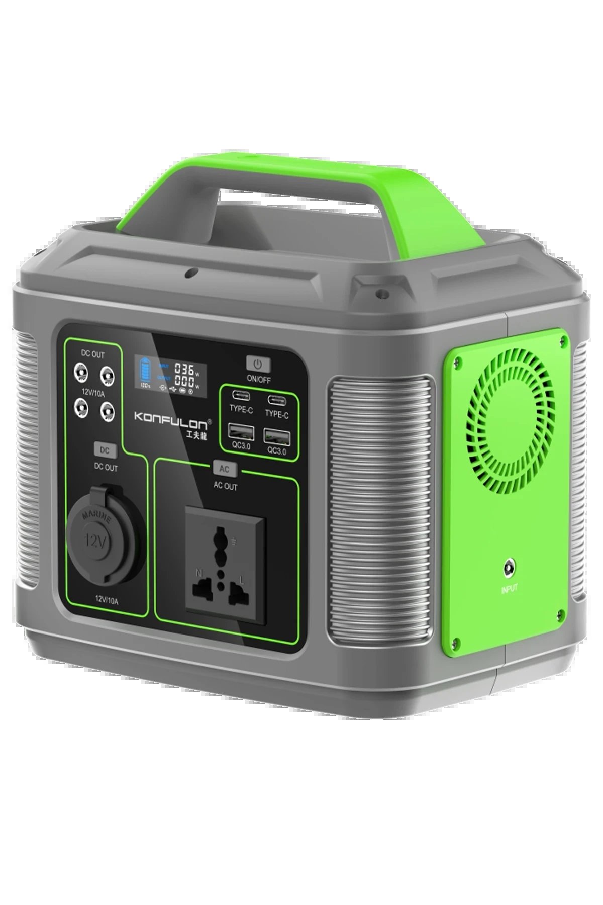 CN04 Powerbank 300W 60.000 mAh 5W Led Işıklı Kamp Şarj PD 60W - Gri-(5796)