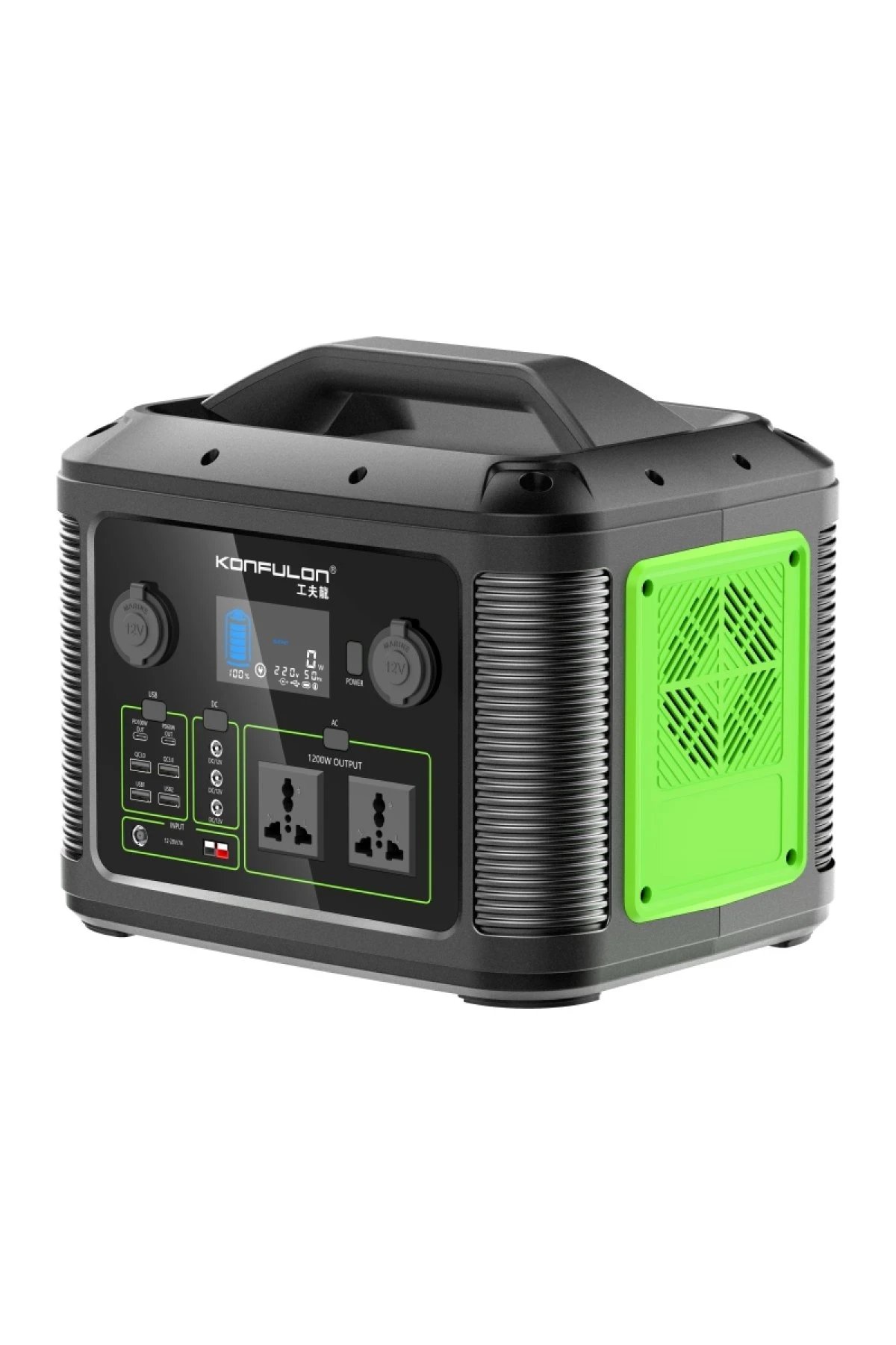 CN06 Powerbank 1200W 315.000 mAh Kamp Şarj 60W PD - Siyah-(5796)