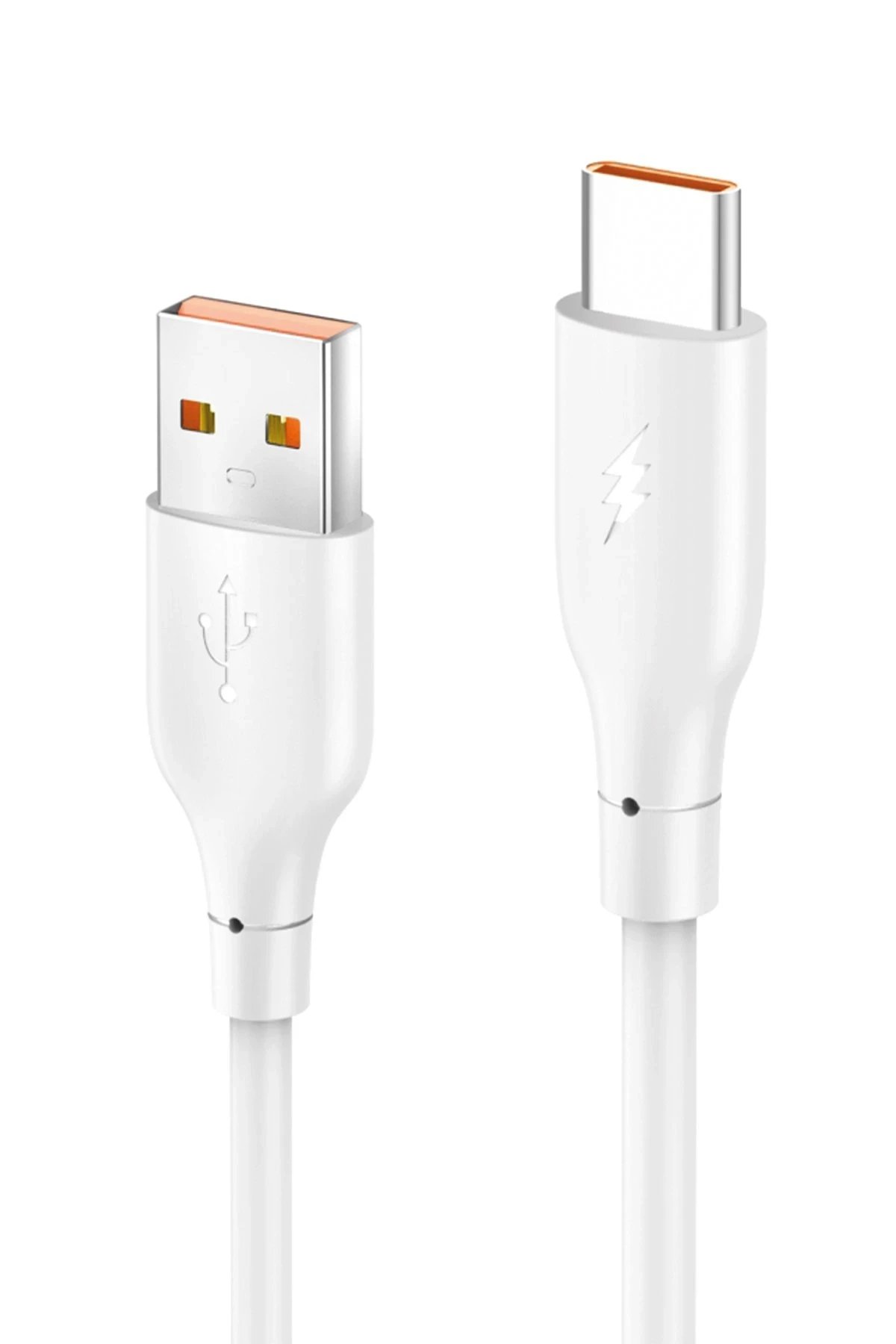 DC65 USB to Type-C 1M 3.0A Hızlı Şarj Kablo - Beyaz-(5796)