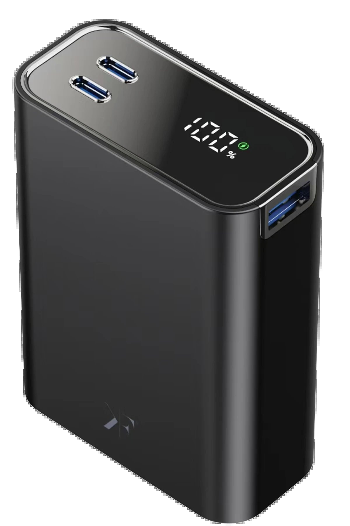 PW501 20.000 mAh Dijital Göstergeli 2 Adet 45W Type-C ve 22.5W USB Çıkışlı Şarj PD Hızlı Şarj Magsafe Powerbank - Siyah-(5796)