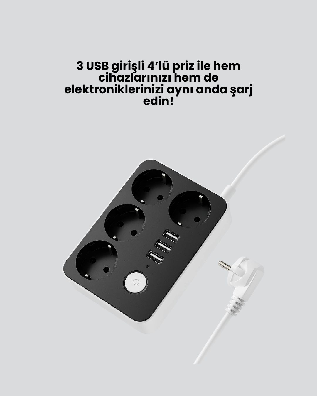 7 Cihazi Ayni Anda Destekleyen 3 Usb Portlu 4lu Priz 223916994 Sw1080sh1350 700x875 7 Cihazı Aynı Anda Destekleyen 3 USB Portlu 4’lü Priz najmaddin.com Elektrikli cihazlarınızı güvenle kullanmanın yanı sıra hızlı şarj avantajı sağlayan bu 4’lü priz