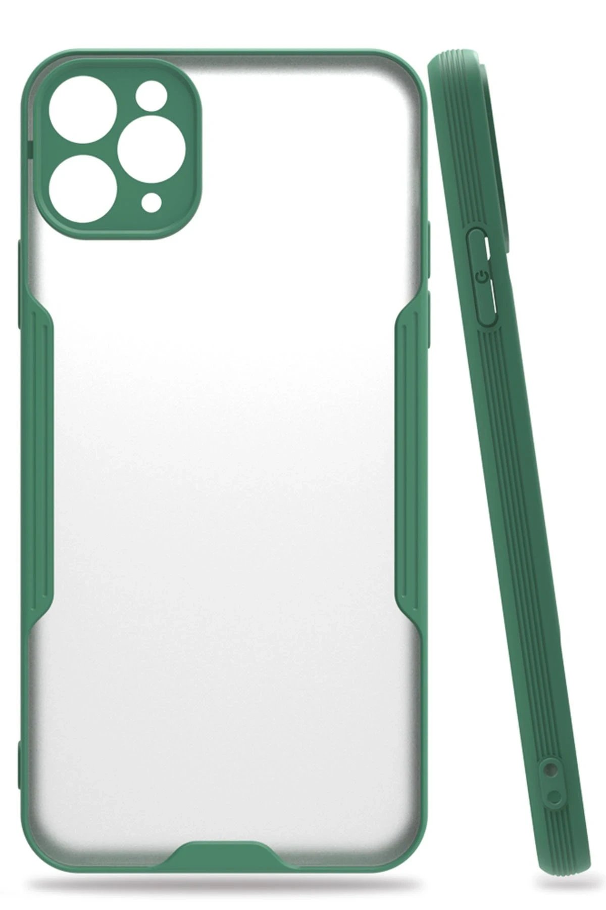 iPhone 11 Pro Kılıf Platin Silikon - Yeşil-(5796)