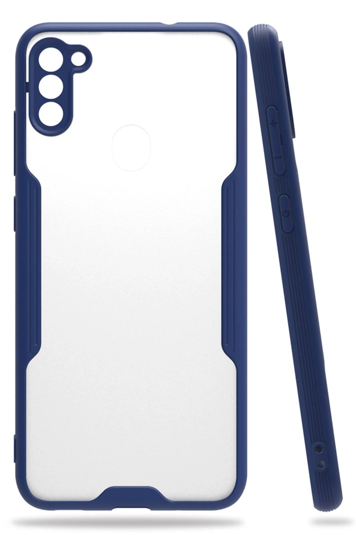 Samsung Galaxy A11 Kılıf Platin Silikon - Lacivert-(5796)