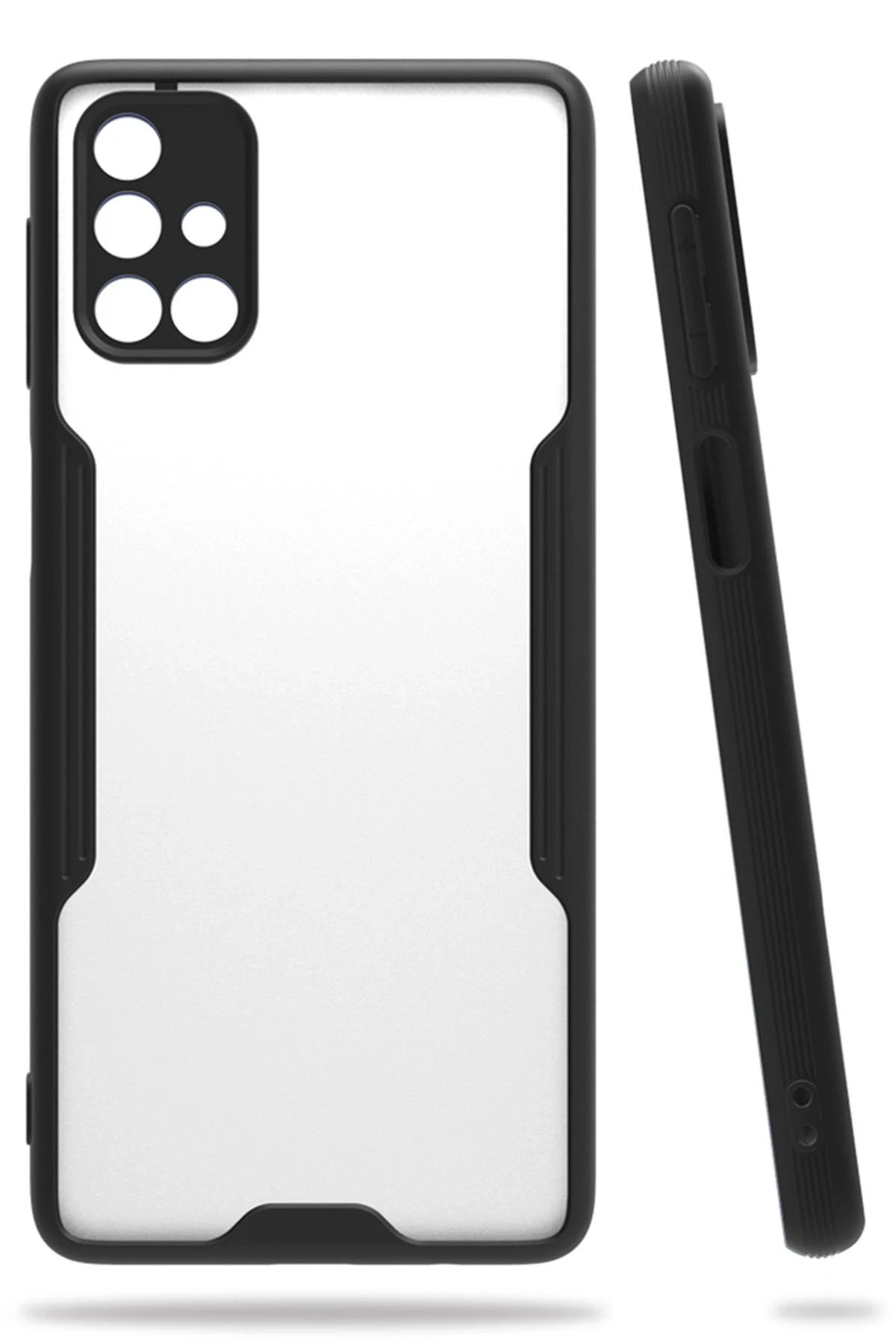 Samsung Galaxy M31S Kılıf Platin Silikon - Siyah-(5796)