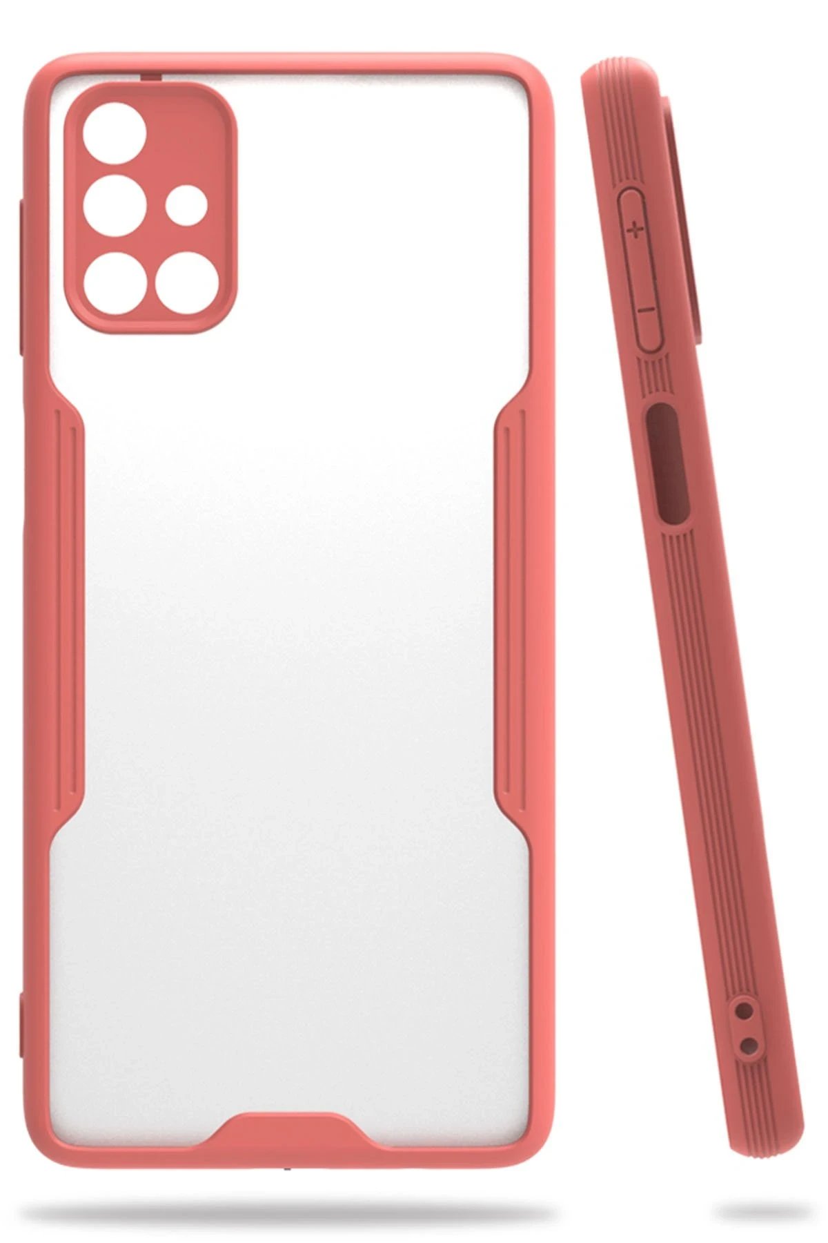 Samsung Galaxy M31S Kılıf Platin Silikon - Pembe-(5796)