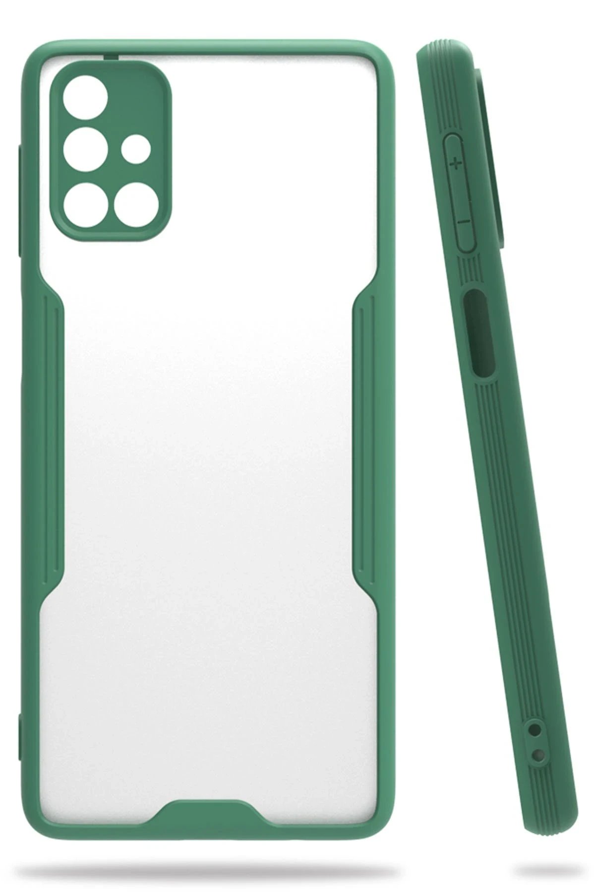 Samsung Galaxy M31S Kılıf Platin Silikon - Yeşil-(5796)