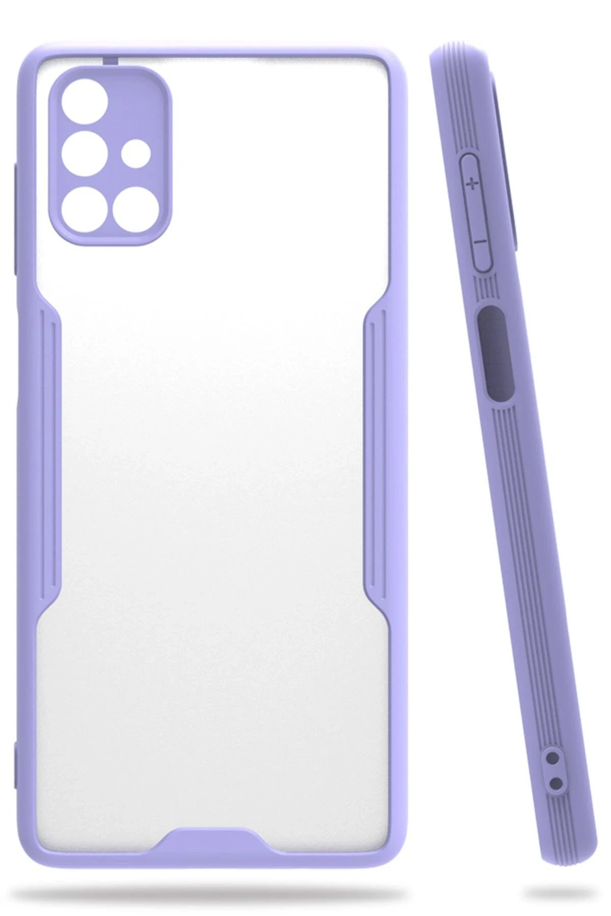 Samsung Galaxy M51 Kılıf Platin Silikon - Lila-(5796)