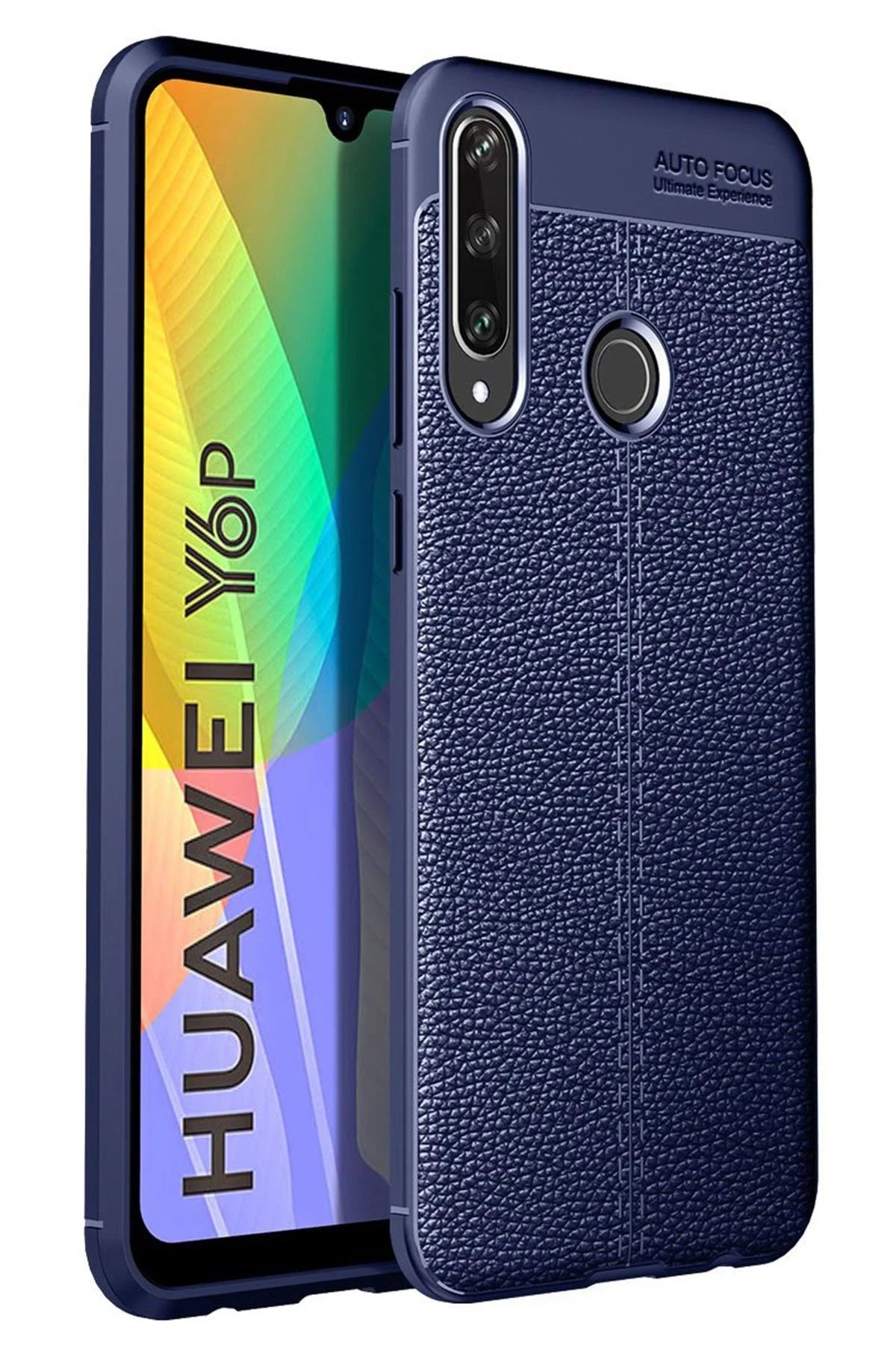 Huawei Y6P Kılıf Auto Focus Kapak - Lacivert-(5796)