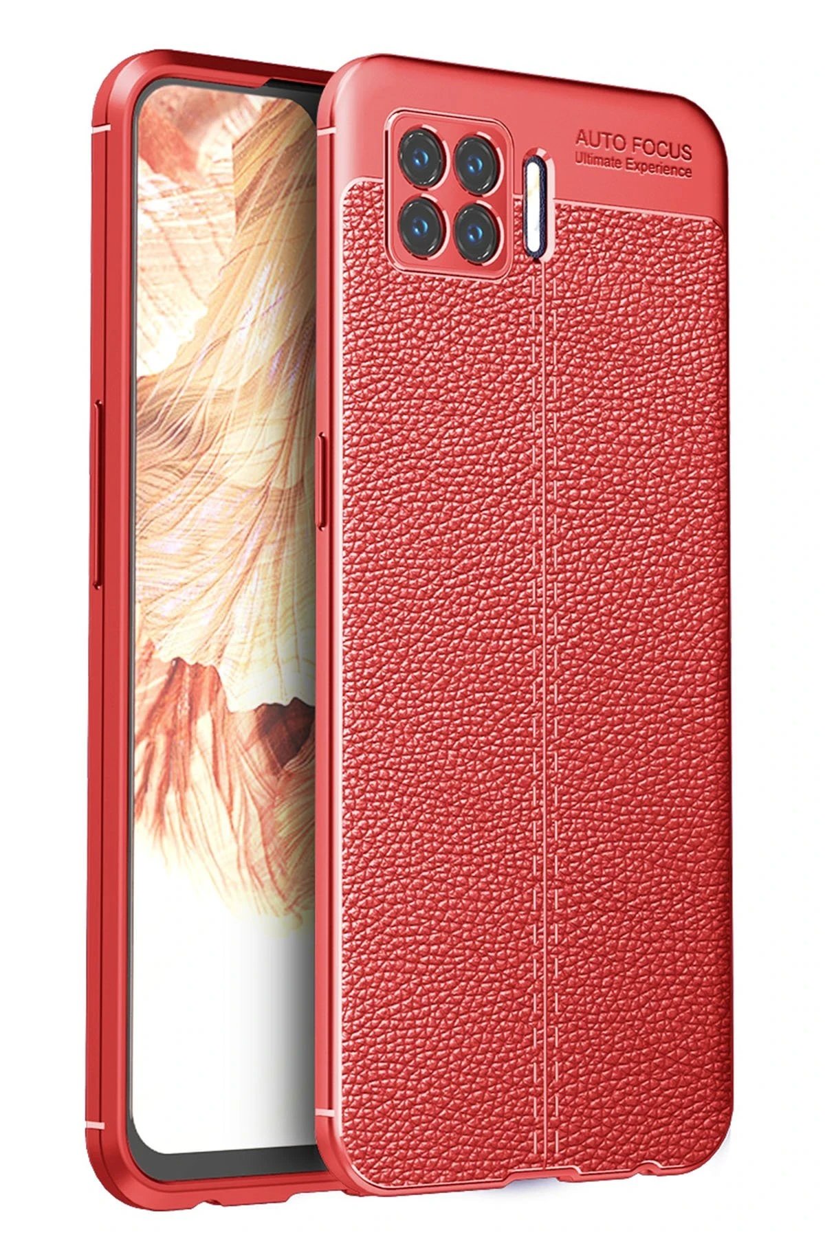 Oppo A73 Kılıf Auto Focus Kapak - Kırmızı-(5796)