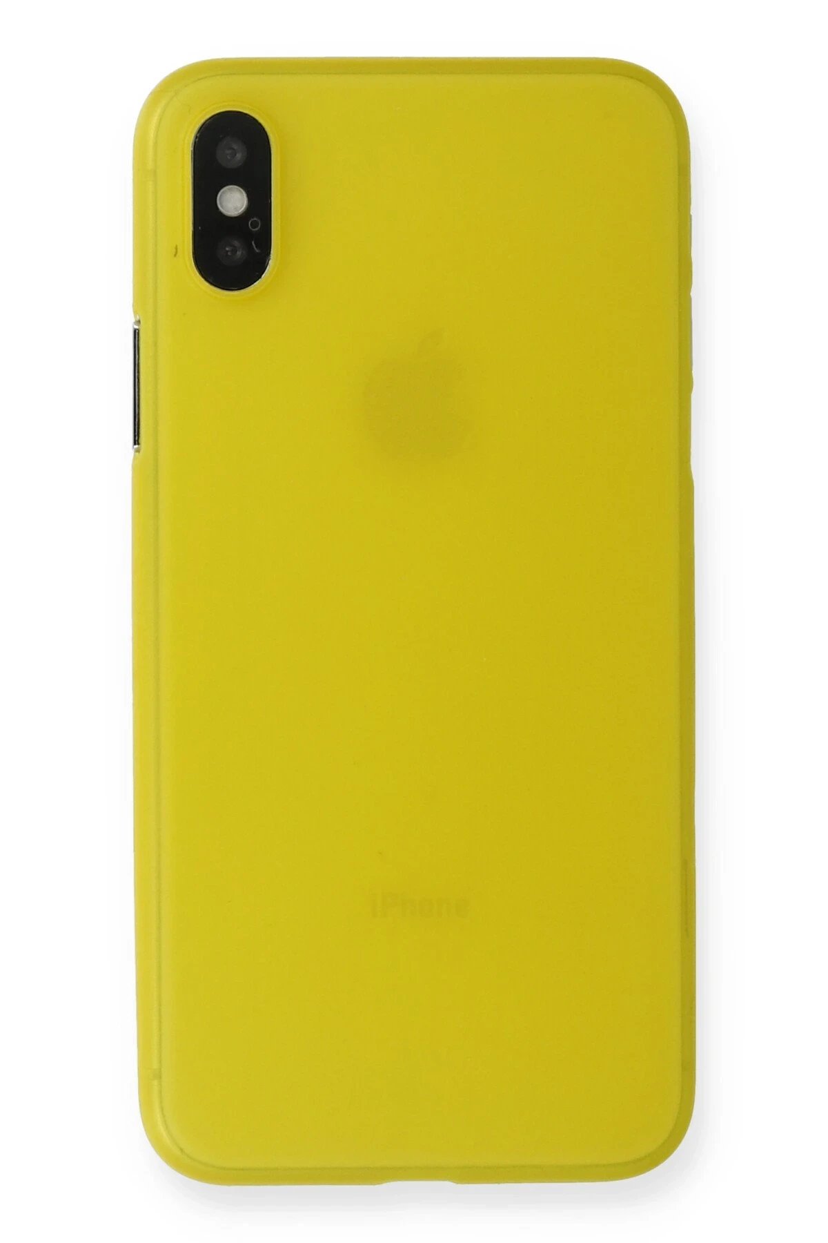 iPhone X Kılıf PP Ultra İnce Kapak - Sarı-(5796)