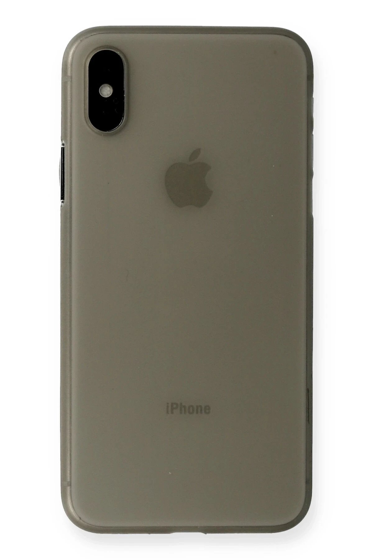 iPhone XS Max Kılıf PP Ultra İnce Kapak - Gri-(5796)