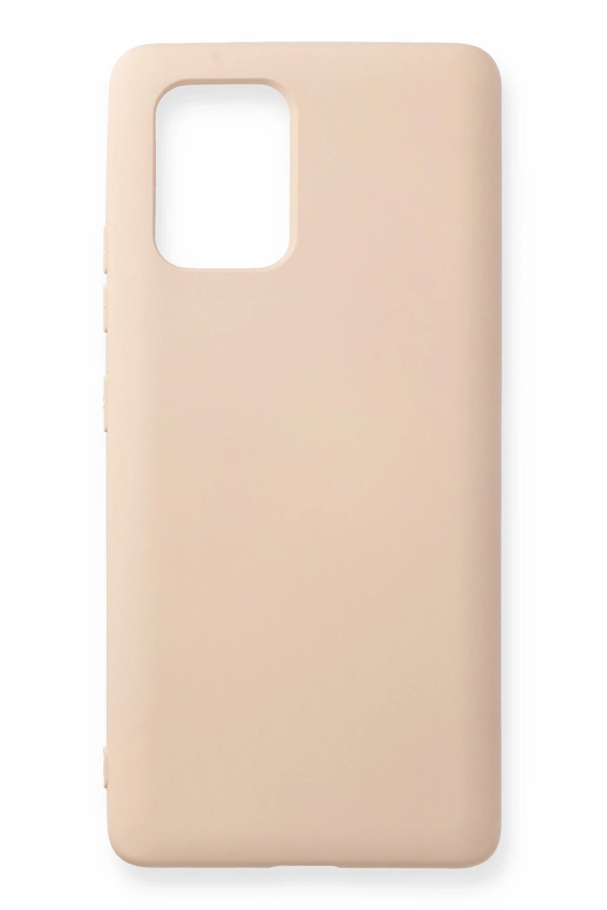 Samsung Galaxy A91 / S10 Lite Kılıf Nano içi Kadife Silikon - Pudra-(5796)