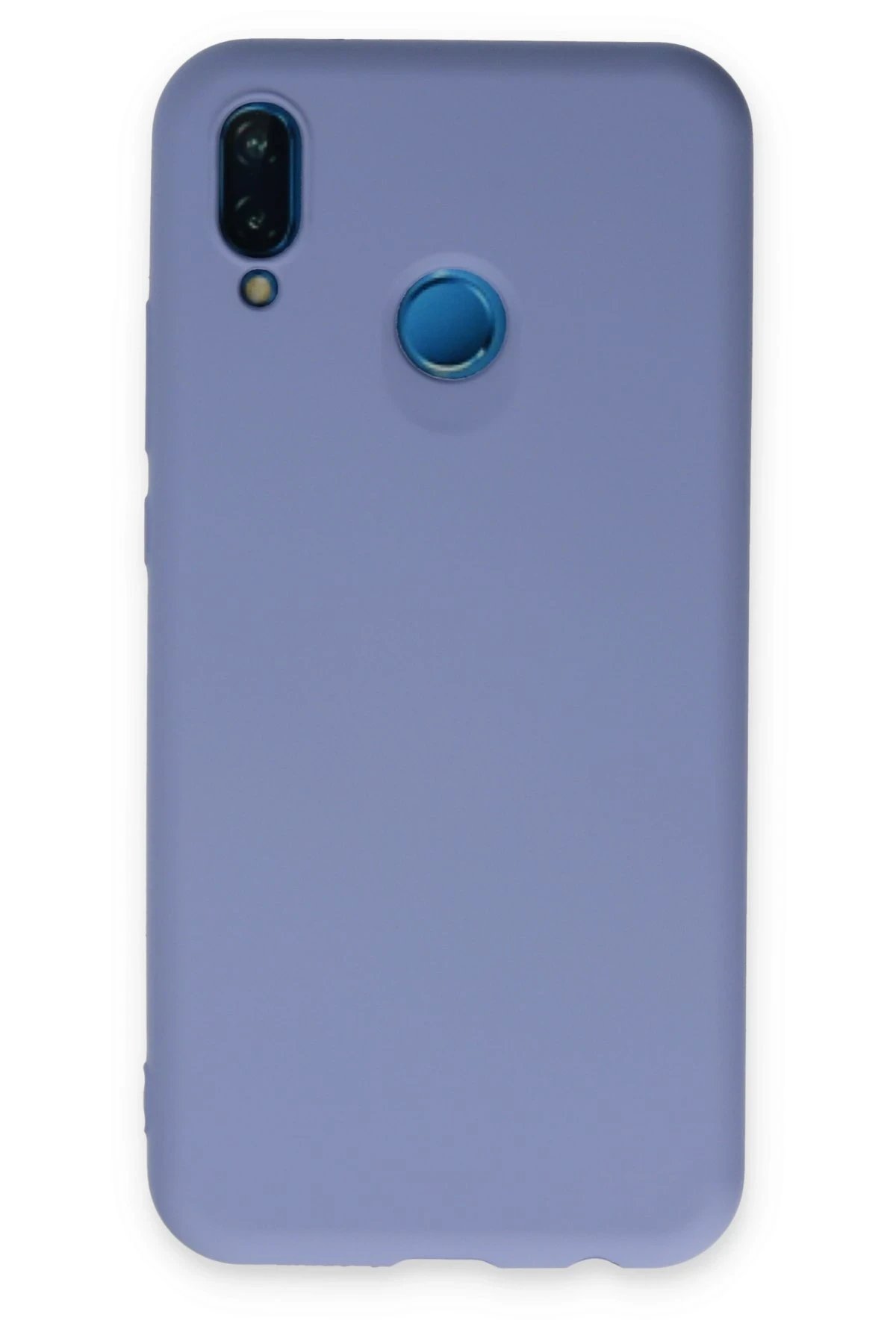 Huawei P20 Lite Kılıf Nano içi Kadife Silikon - Lila-(5796)