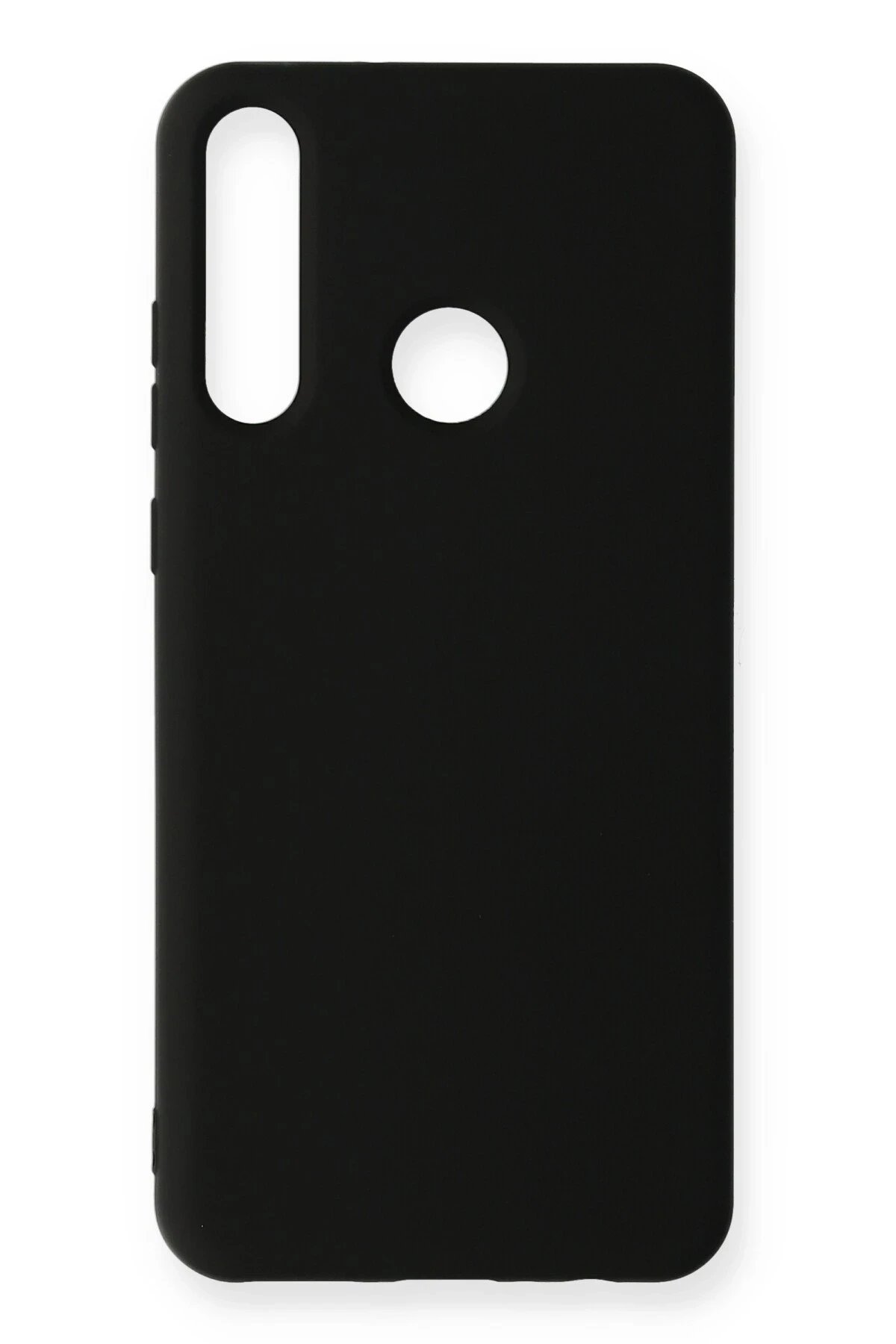 Huawei Y6P Kılıf Nano içi Kadife Silikon - Siyah-(5796)