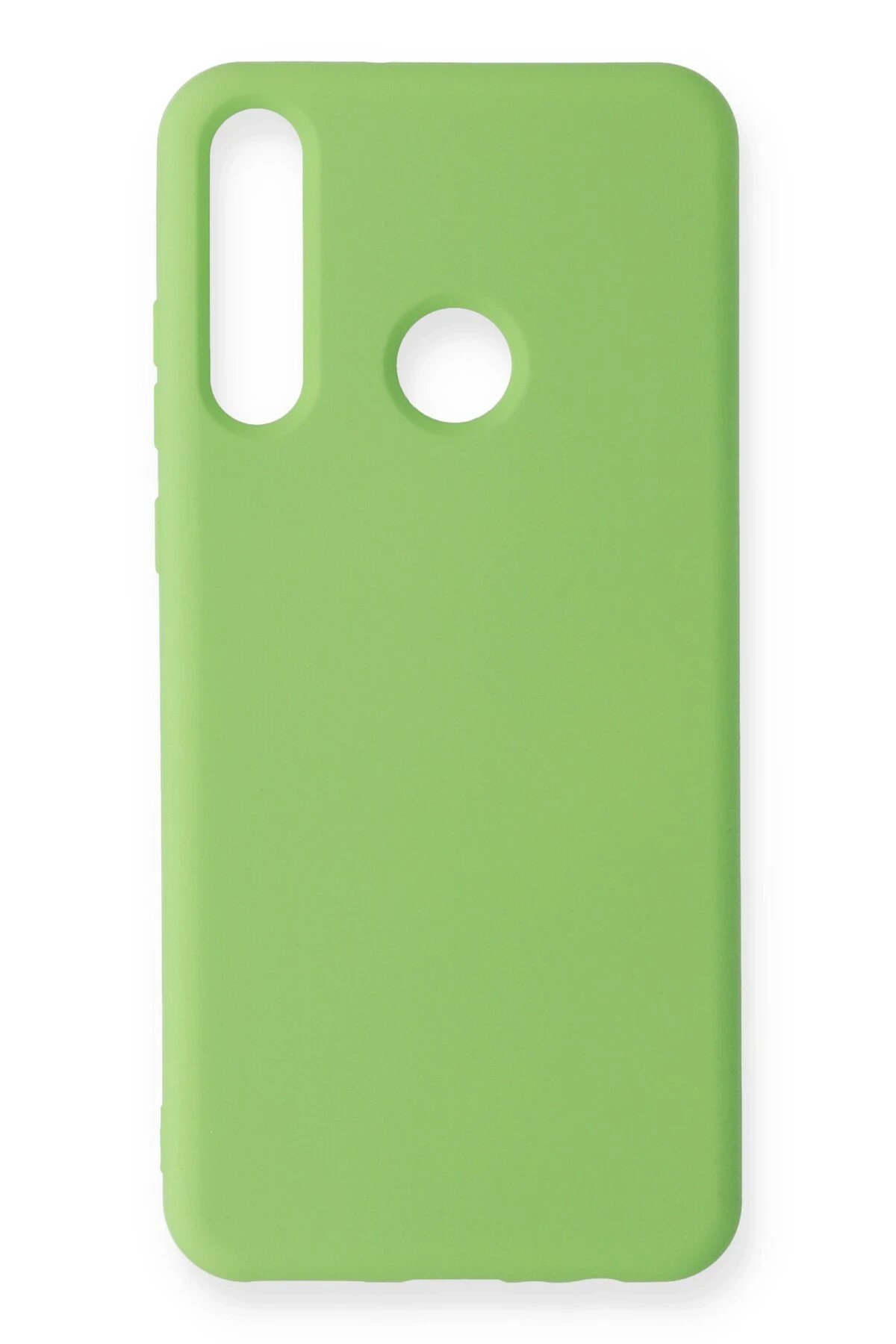 Huawei Y6P Kılıf Nano içi Kadife Silikon - Yeşil-(5796)