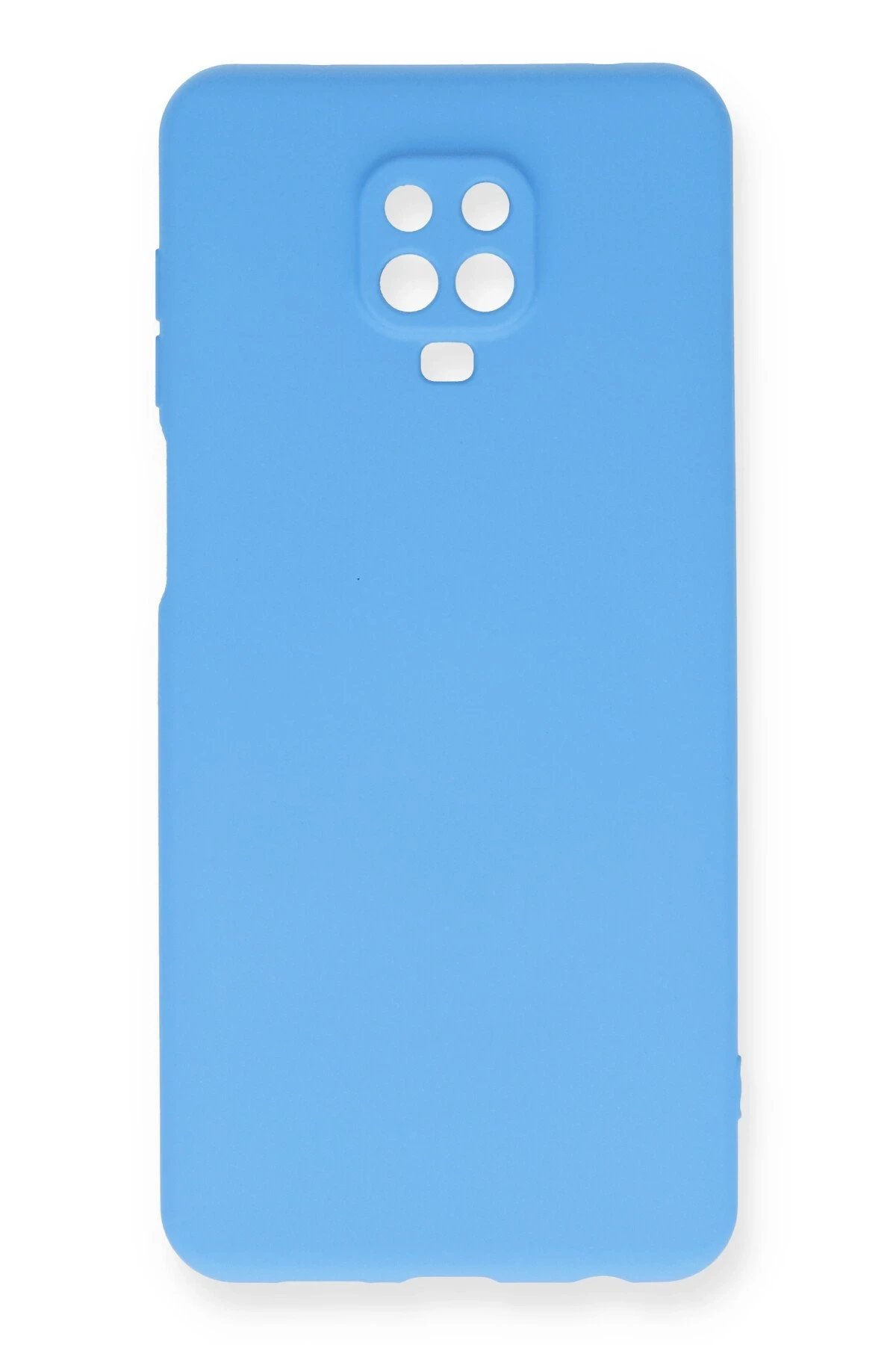 Xiaomi Redmi Note 9 Pro Kılıf Nano içi Kadife Silikon - Mavi-(5796)