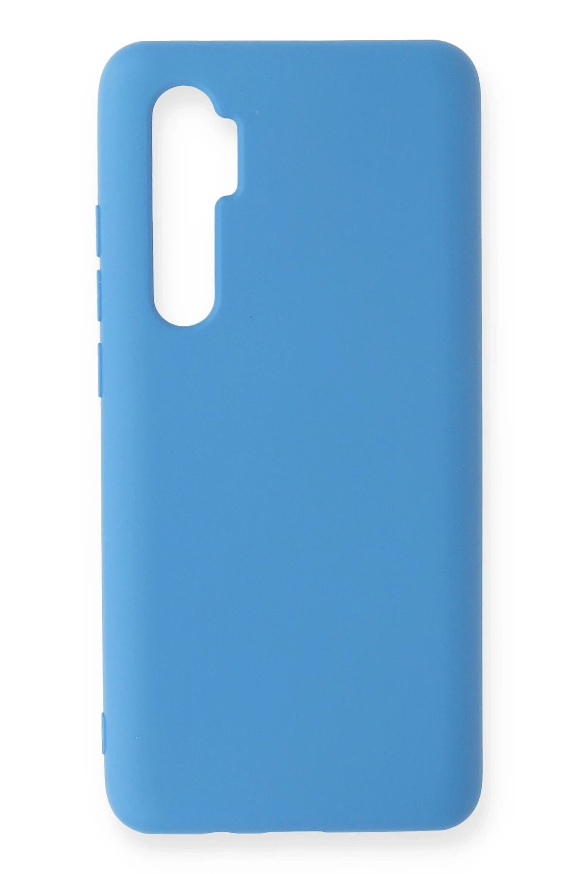 Xiaomi Mi Note 10 Lite Kılıf Nano içi Kadife Silikon - Mavi-(5796)