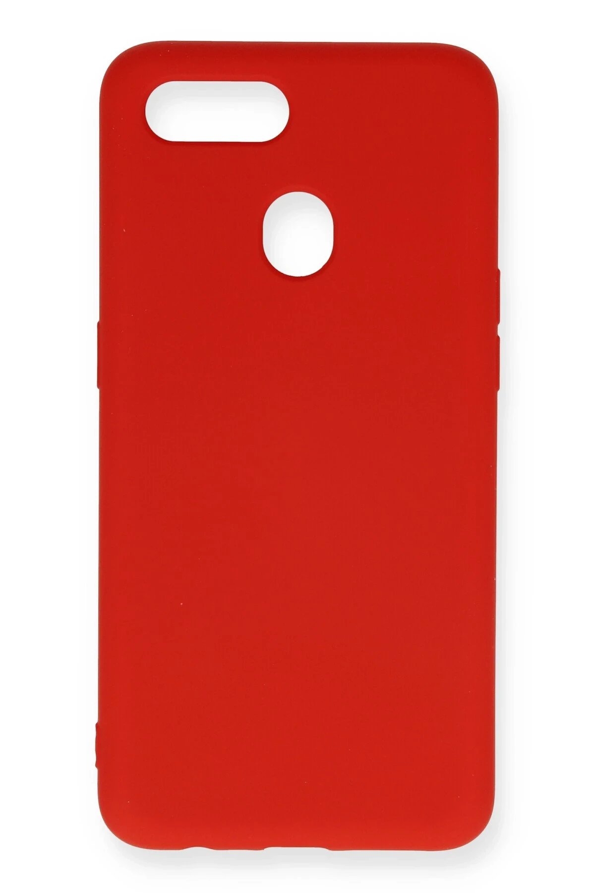 Oppo A12 Kılıf Nano içi Kadife Silikon - Kırmızı-(5796)