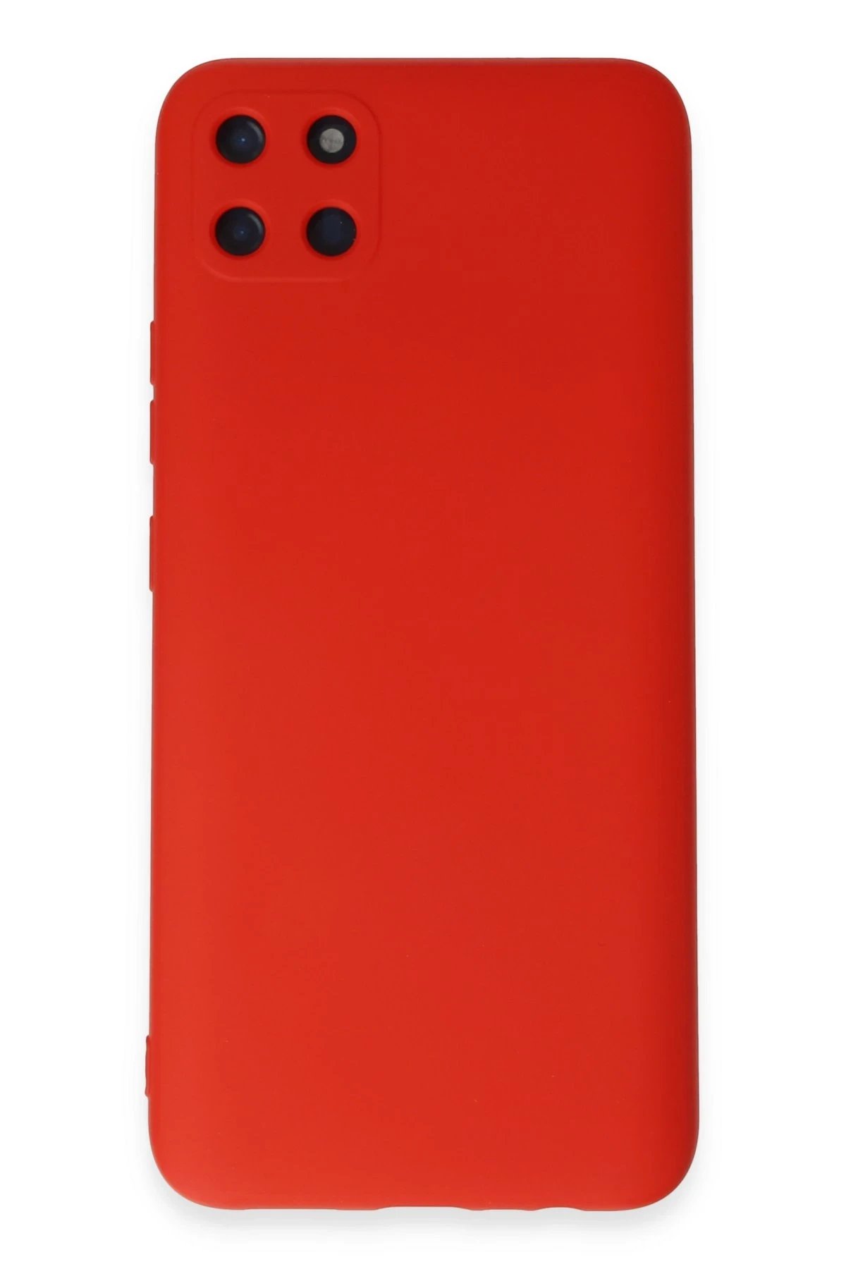 Realme C11 Kılıf Nano içi Kadife Silikon - Kırmızı-(5796)